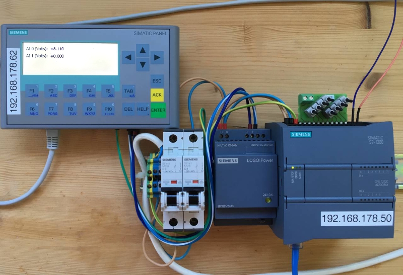 Simatic S7 1200 PLC with KP300 Simatic Panel