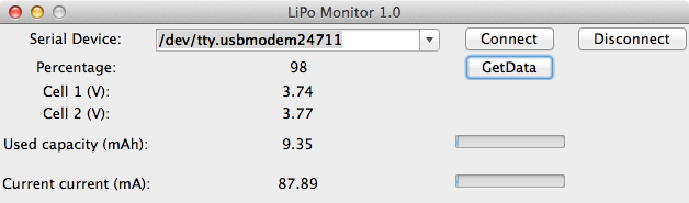 LiPo Monitor GUI Application, Python tkinter